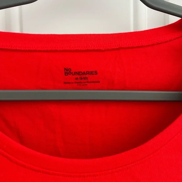 no boundaries simple slim fitting red short sleeve tshirt size medium - Picture 2 of 4